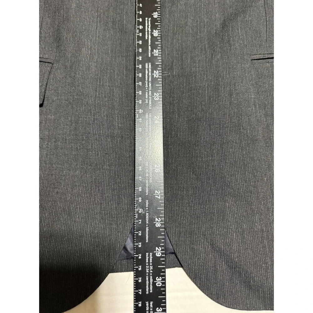 J.Crew 42R Charcoal Gray Wool Linen Sport Coat Blazer 2 Button Summer Jacket